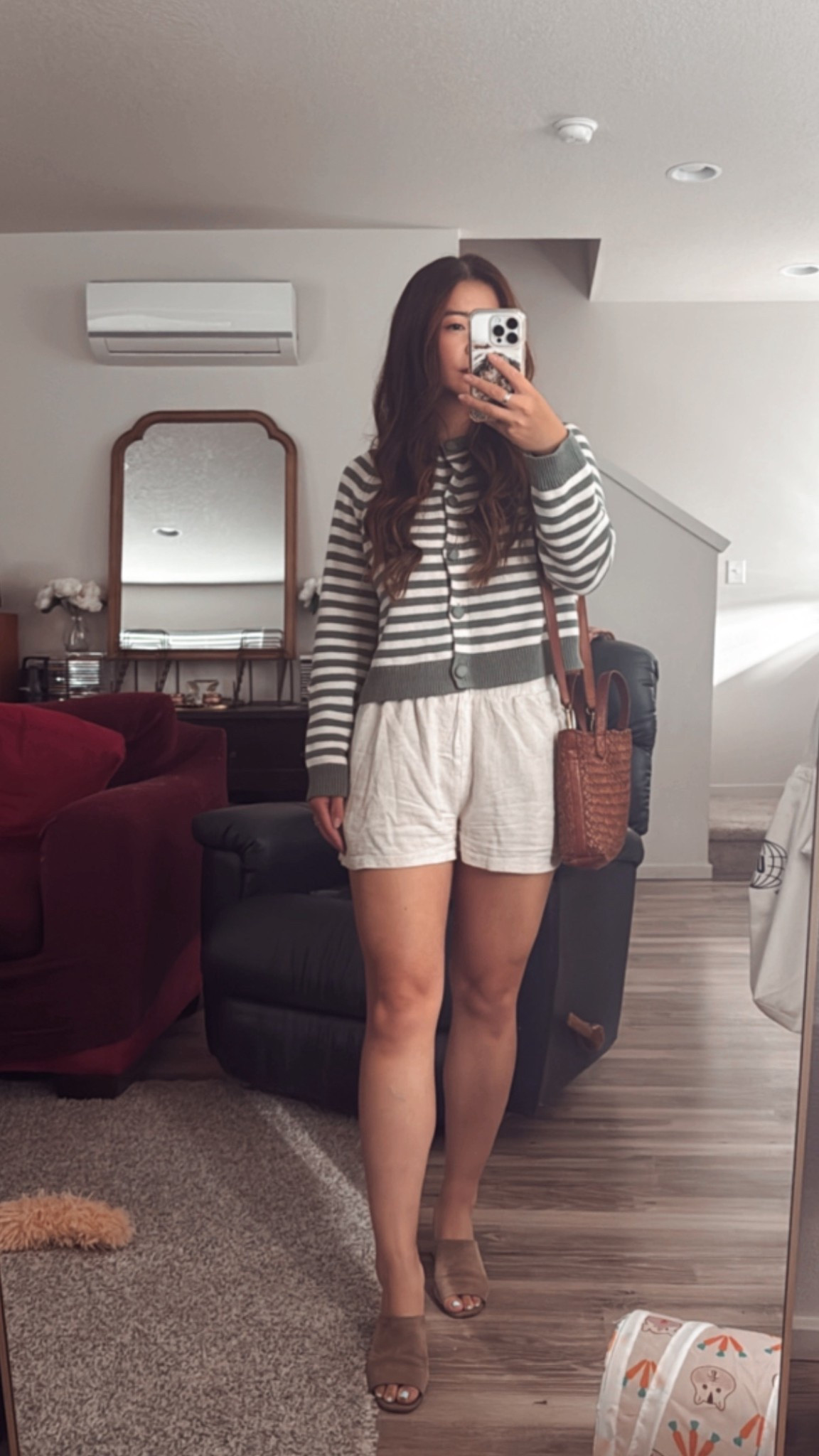 Little transition outfit. Wearing a size small in this cardigan 