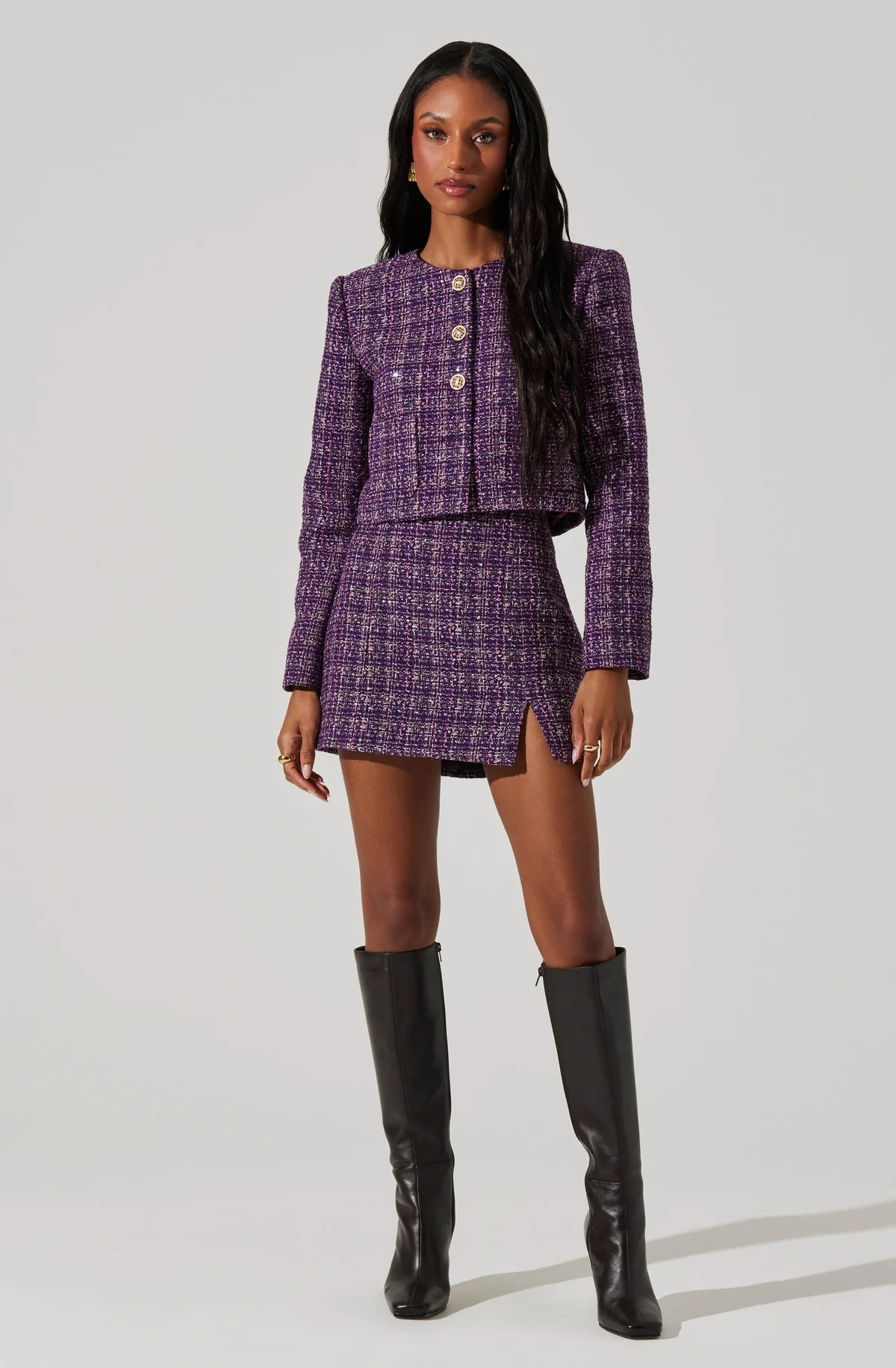 Covina Tweed Mini Skirt | ASTR The Label (US)