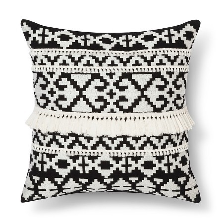 Throw Pillow Black & White Tassel - Threshold™ | Target
