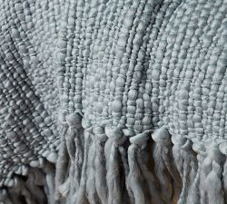Textured Basketweave Knit Throw | Pottery Barn (US)