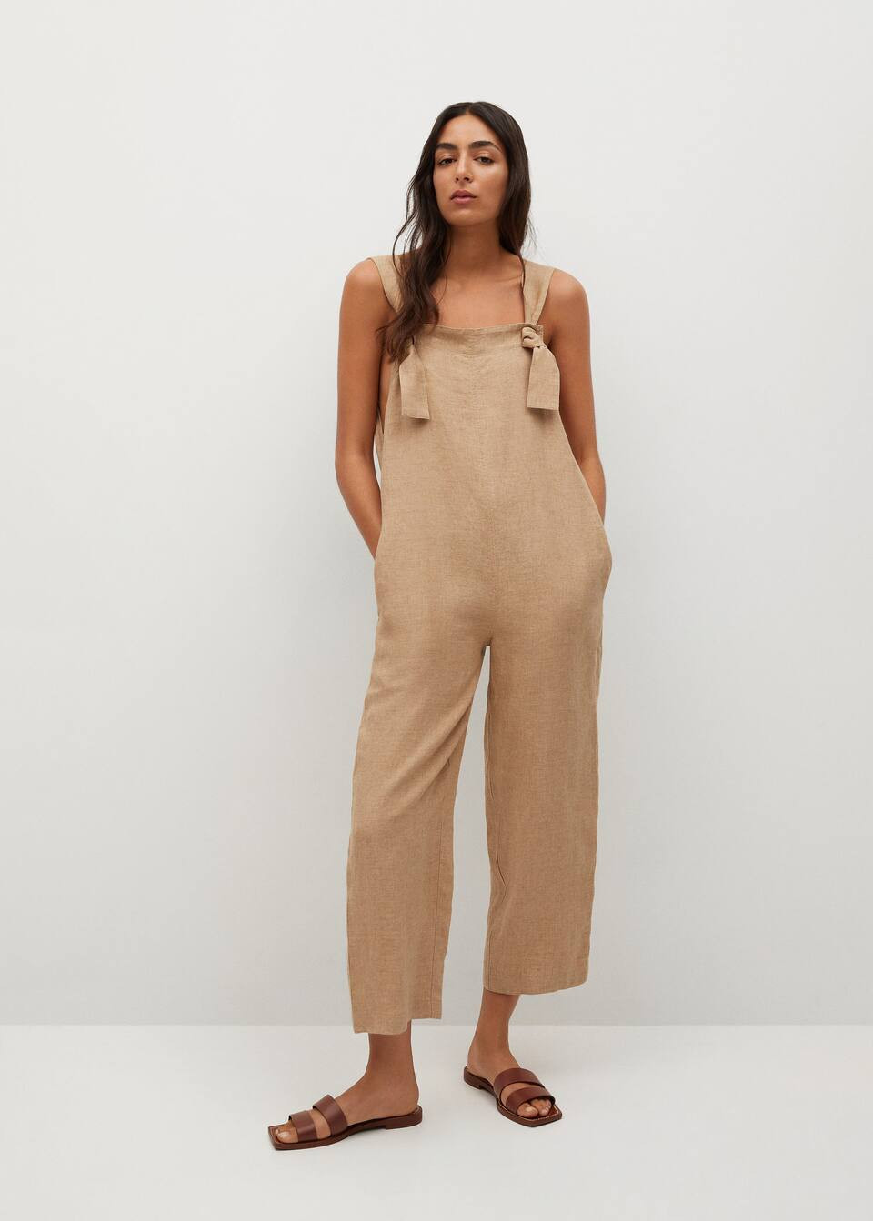 100% linen jumpsuit | MANGO (US)