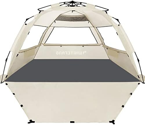 WhiteFang Deluxe XL Pop Up Beach Tent Sun Shade Shelter for 3-4 Person, UV Protection, Extendable Fl | Amazon (US)