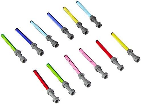 LEGO Star Wars Lightsaber Lot of 12 Gray Hilt Purple, Pink, Red, Green, Yellow, & Blue Lightsaber... | Amazon (US)