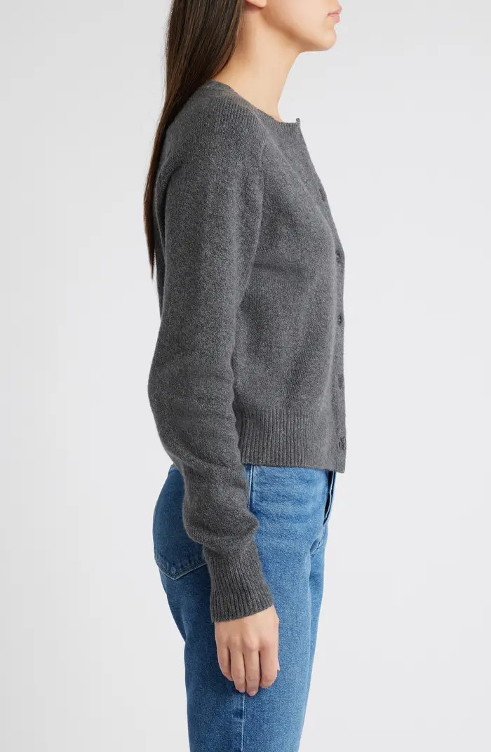 Crewneck Cotton Blend Cardigan | Nordstrom