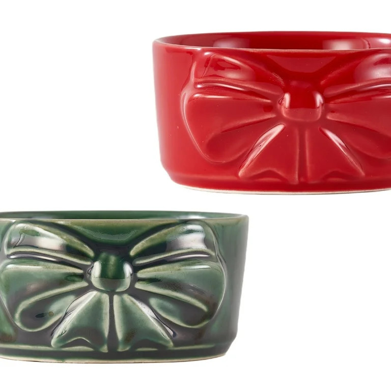 Holiday Time Bow Ramekins Set of 2 | Walmart (US)