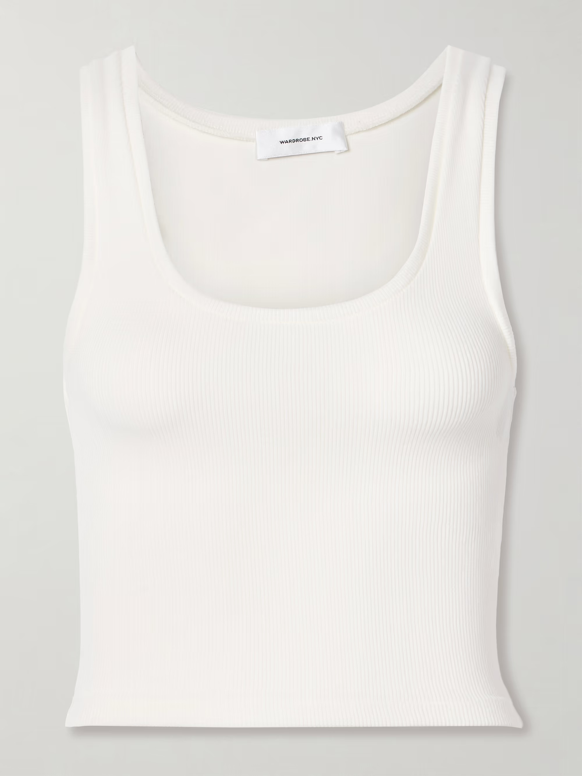 Cropped ribbed stretch-cotton tank | NET-A-PORTER (UK & EU)