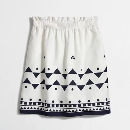 Factory printed linen-cotton mini | J.Crew US
