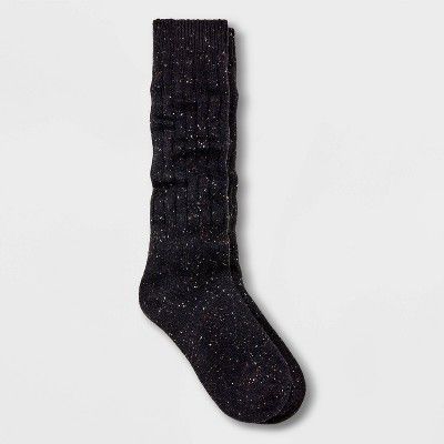 Women's Cotton Ribbed Fleck Slouch Crew Boot Socks - Universal Thread™ 4-10 | Target