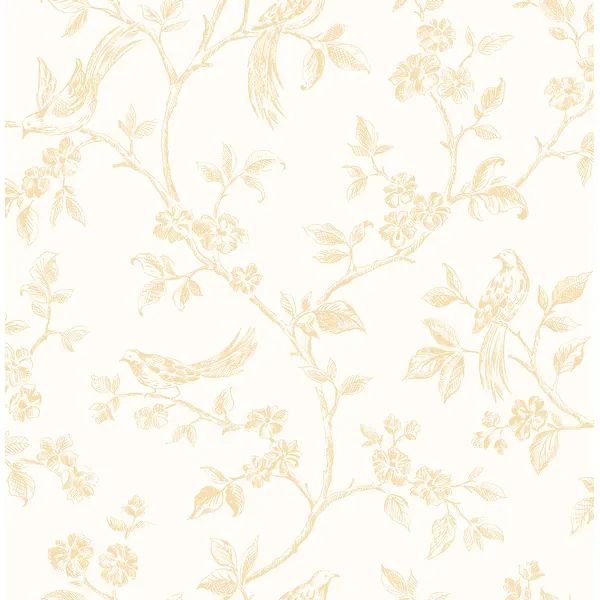 Tatiana, Bird Trail Wallpaper, 20.5 in x 33 ft = About 56.4 square feet - Bed Bath & Beyond - 306... | Bed Bath & Beyond