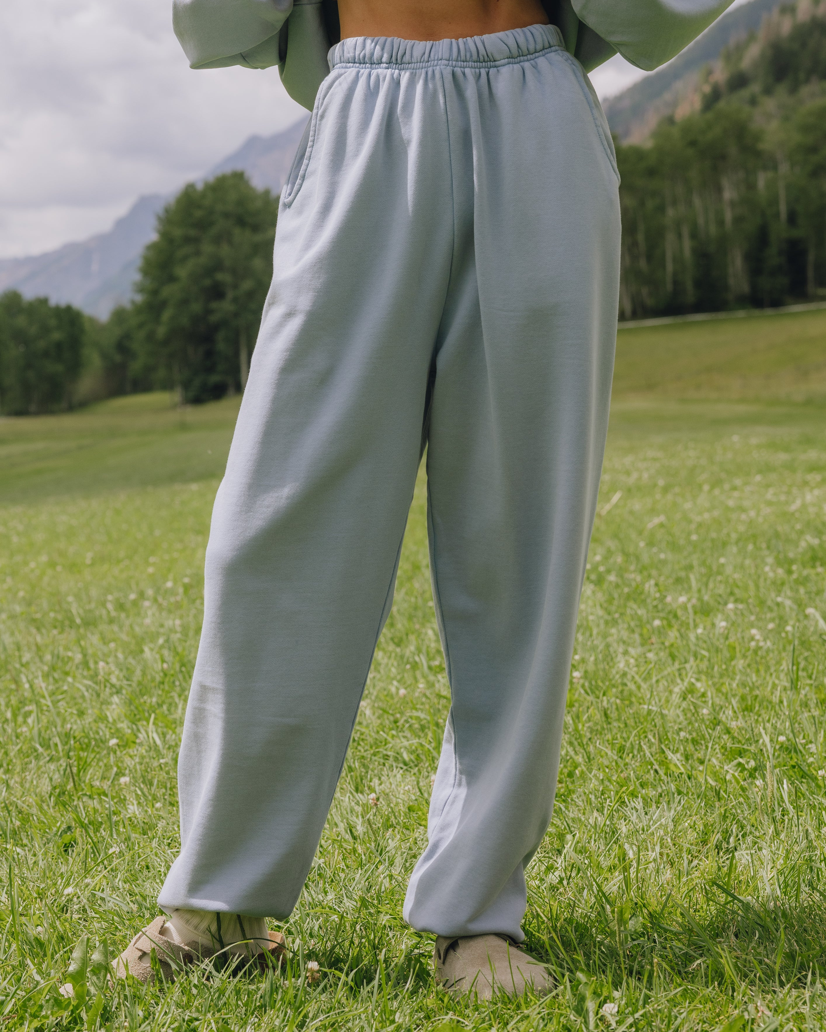 Unisex Joggers - Sunbleached Mist with Bandana Patch | Daily Drills LLC