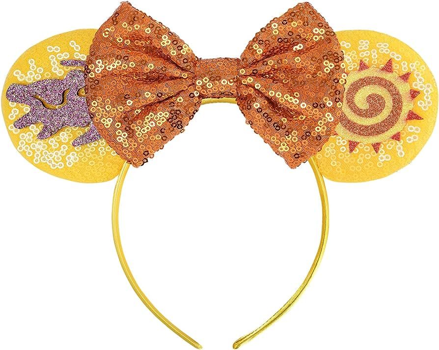 Seamoy Sequin Simba Minnie Ears Headband, Lion King Mickey Ears, Animal Kingdom Park ears Princes... | Amazon (US)