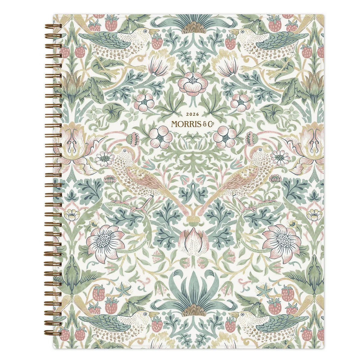 Morris & Co. by Blue Sky 8.5"x11" 2026 Weekly/Monthly Wirebound Planner Printed Strawberry Thief | Target