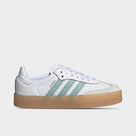 adidas Women's Originals Sambae Casual Shoes in White/Wonder Blue/Off White Size: 7.0 | Finish Line (US)