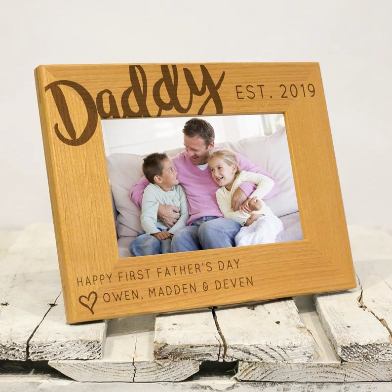 Personalized First Fathers Day Frame, Dad Picture Frame, Unique Daughter Son to Father Fathers Da... | Etsy (US)