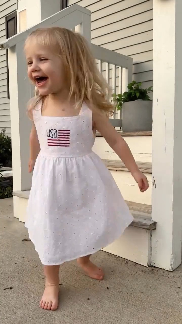 Made in the USA 🇺🇸 comment FLAG for links 🤍 I’ll also link some white dresses and shirts that would be so cute to embroider with a little flag