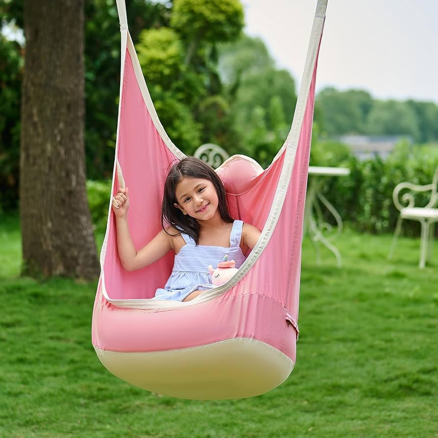 CO-Z Upgraded Kids Pod Swing, Hanging Pod Swing Chair with Inflatable Cushion, Child Hanging Hamm... | Amazon (US)