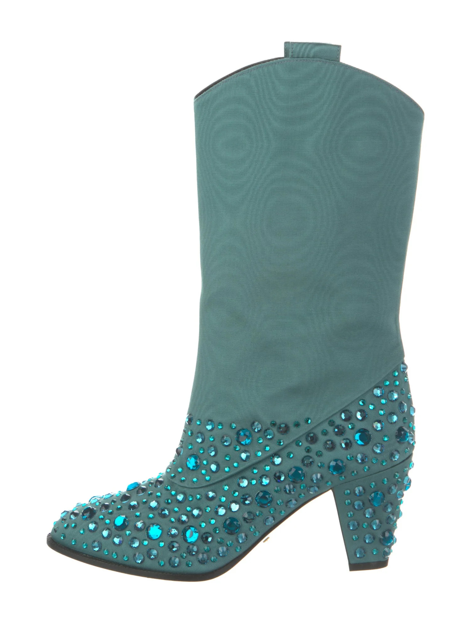 Gucci Crystal Embellishments Western Boots - Blue Boots, Shoes - GUC1980038 | The RealReal | The RealReal