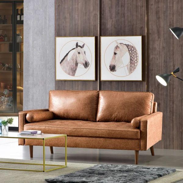 Aisha 69.68'' Vegan Leather Sofa | Wayfair North America