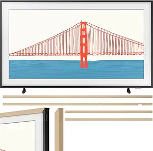 SAMSUNG QN85LS03AA 85 Inch The Frame QLED 4K Smart TV Bundle 85" Customizable Bezel Modern Beige | Amazon (US)