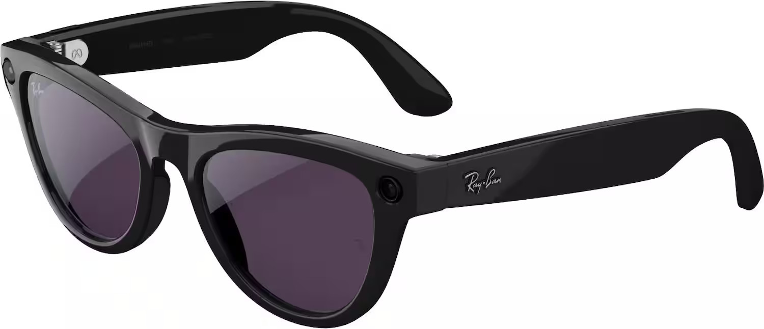 Ray-Ban Meta - Skyler (Gen 2) glasses with Meta AI, Audio, Photo, Video Compatability - Transitions Amethyst lenses - Shiny Black | Best Buy U.S.