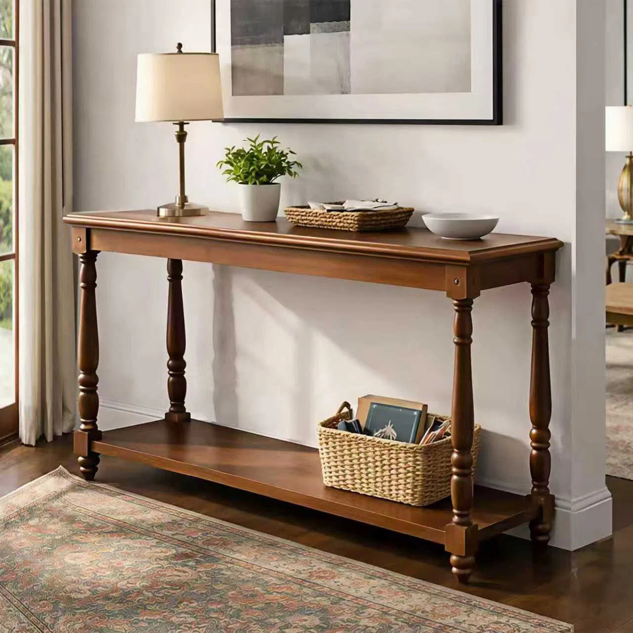 Rectangular Console Table with Storage Drawer — Entryway or Living Room Table | Wayfair North America