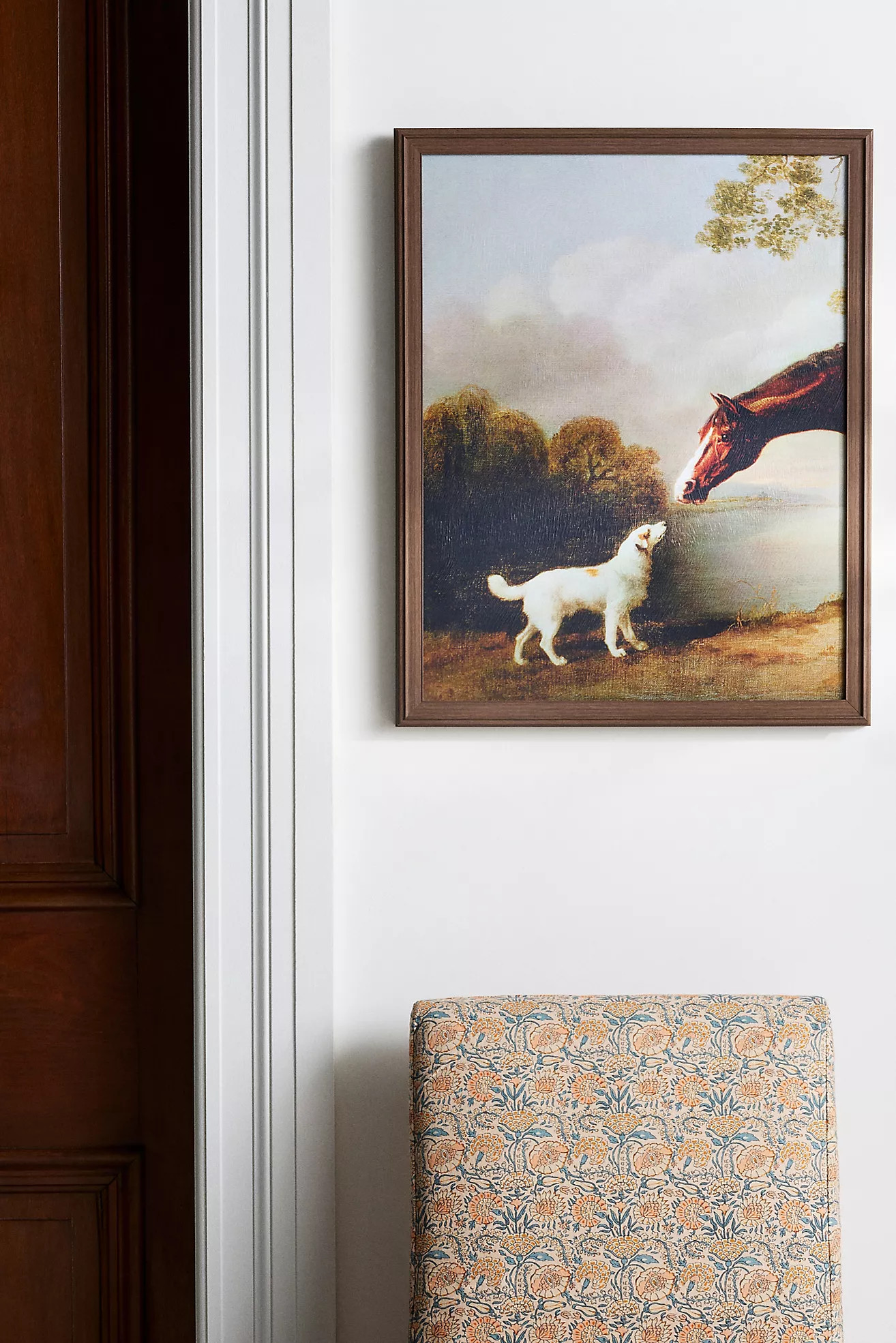 Bay Horse and White Dog - Focus Wall Art | Anthropologie (US)