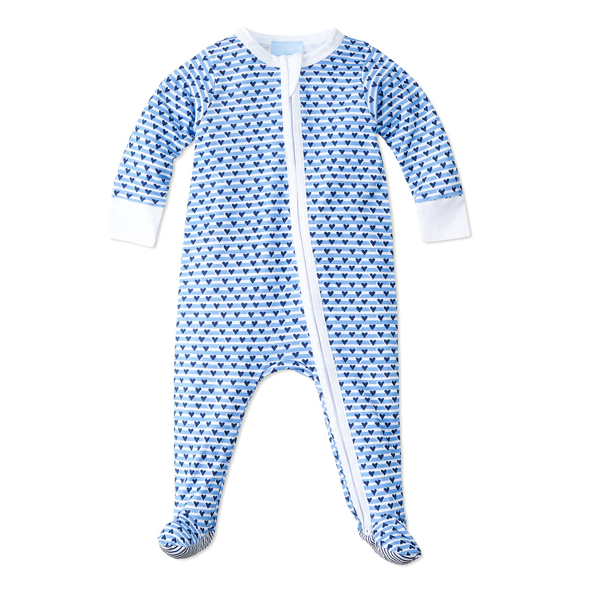 Sailor Hearts Zip Baby Onesie | Joy Street Kids LLC