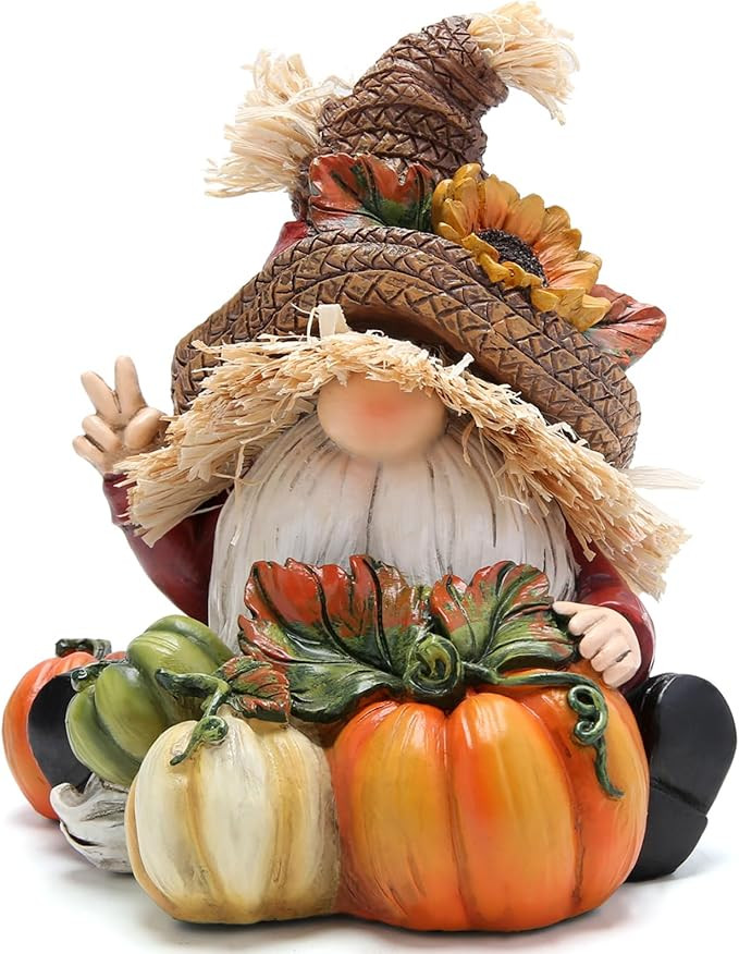 Hodao Fall Thanksgiving Pumpkin Gnomes Decorations Handmade Swedish Tomte Gnomes Elf for Fall Tha... | Amazon (US)
