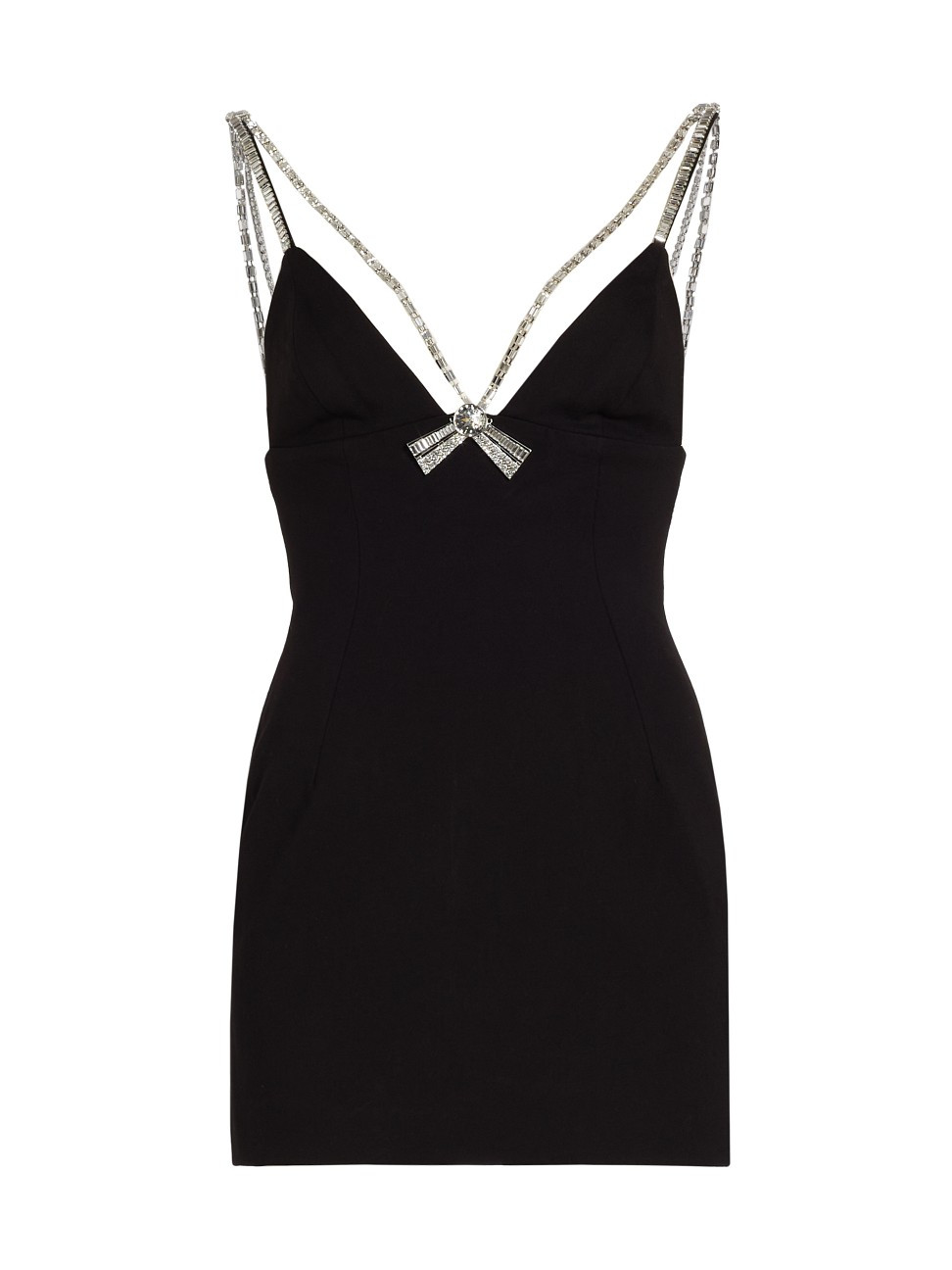 Women's Deco Crystal-Bow Minidress - Black - Size Medium - Black - Size Medium | Saks Fifth Avenue