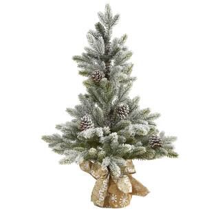 2.5ft. Unlit Flocked Artificial Christmas Tree with Pinecones | Michaels Stores