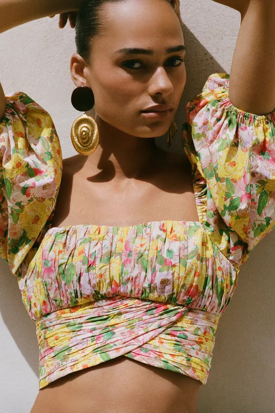 STONE AND SHELL EARRINGS | Zara UK