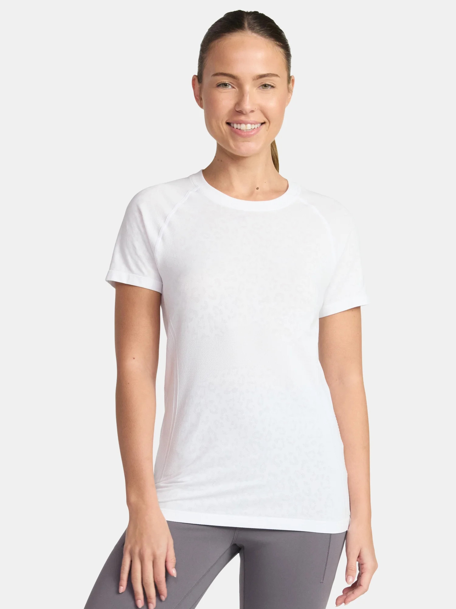 Avia Women's Leopard Tee with Short Sleeves, Sizes XS-XXXL | Walmart (US)