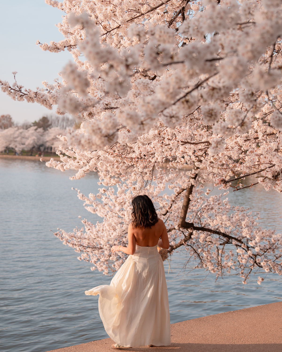 White maxi dress for spring