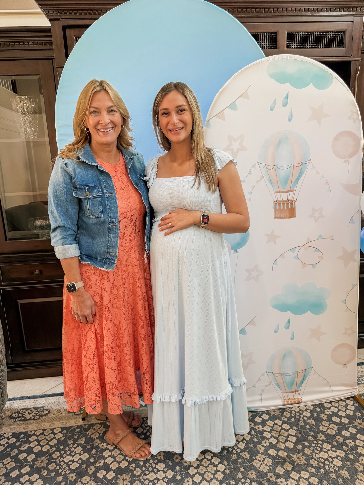 The perfect baby shower dress and comes in multiple colors!!! 🩵 this was so comfortable and flattering 

Would also be perfect for baby announcement photos, pregnancy announcement photos, family photos, summer maternity dress

#LTKFindsUnder50 #LTKBump #LTKmomlife