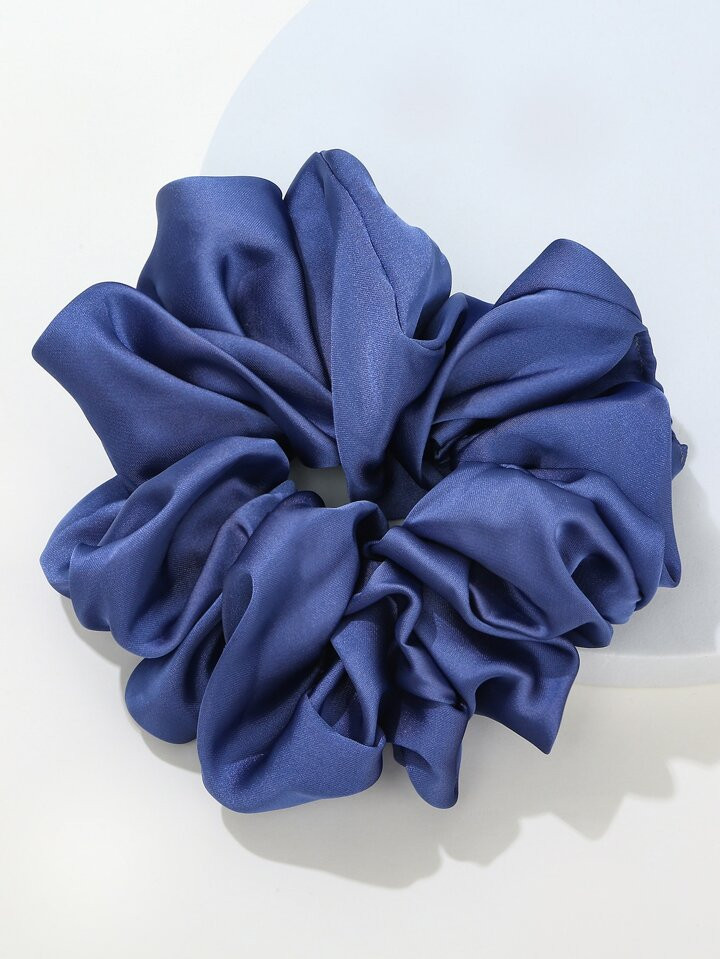 1pc Women's Fabric Hair Accessory Plain Satin & Chiffon Scrunchie Simple Fashion Hair Ring | SHEIN