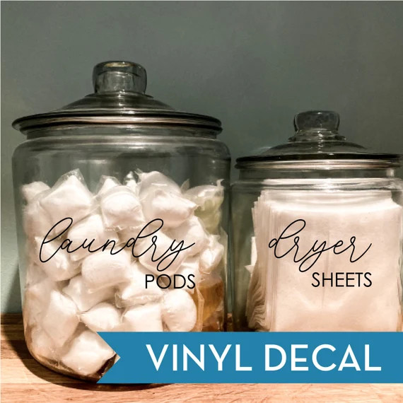 Laundry Label Decal Packs, Custom Labels, Bottle Labels, Custom Color | Etsy (US)