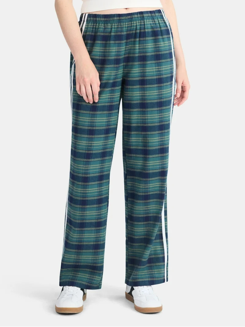 No Boundaries Cotton Boxer Pants with Side Stripes, 31'' Inseam, Women's | Walmart (US)