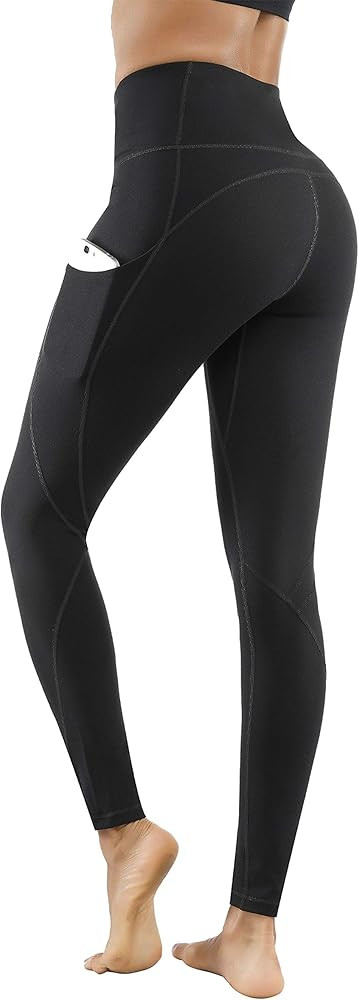 High Waist Yoga Pants - Yoga Pants with Pockets Tummy Control, 4 Ways Stretch Workout Running Yog... | Amazon (US)