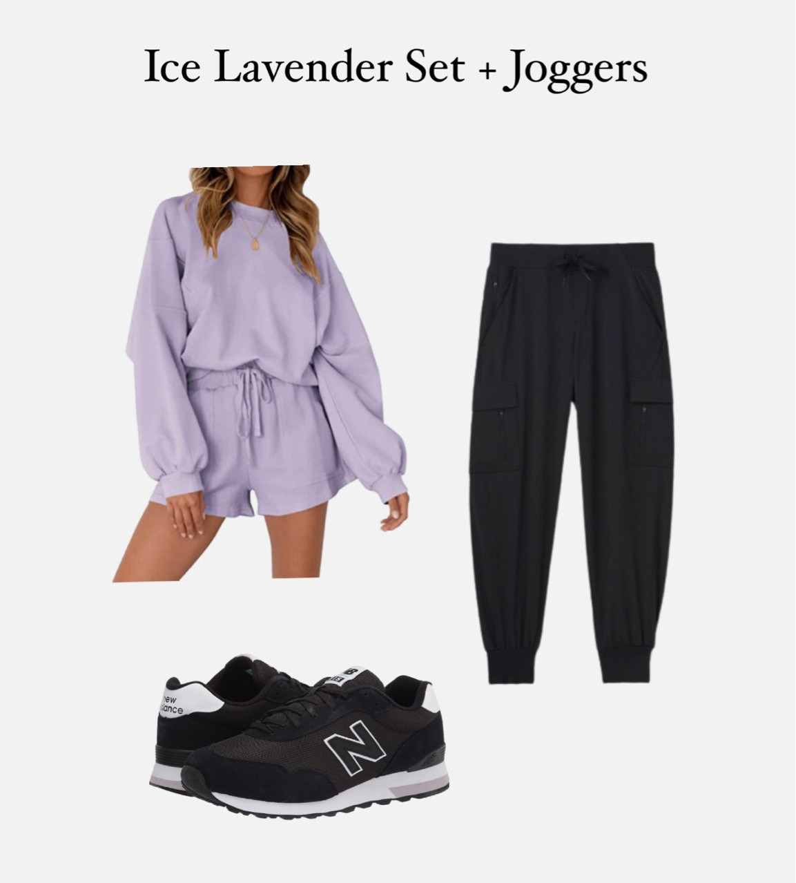 Ice Lavender Set, Black Joggers, New Balance Sneakers for Winters ❄️

#LTKunder50 #LTKstyletip #LTKfit