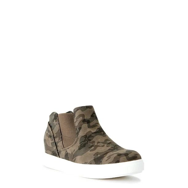 Time and Tru - Time and Tru Women's Sneaker Wedge Bootie, Wide Width Available - Walmart.com | Walmart (US)