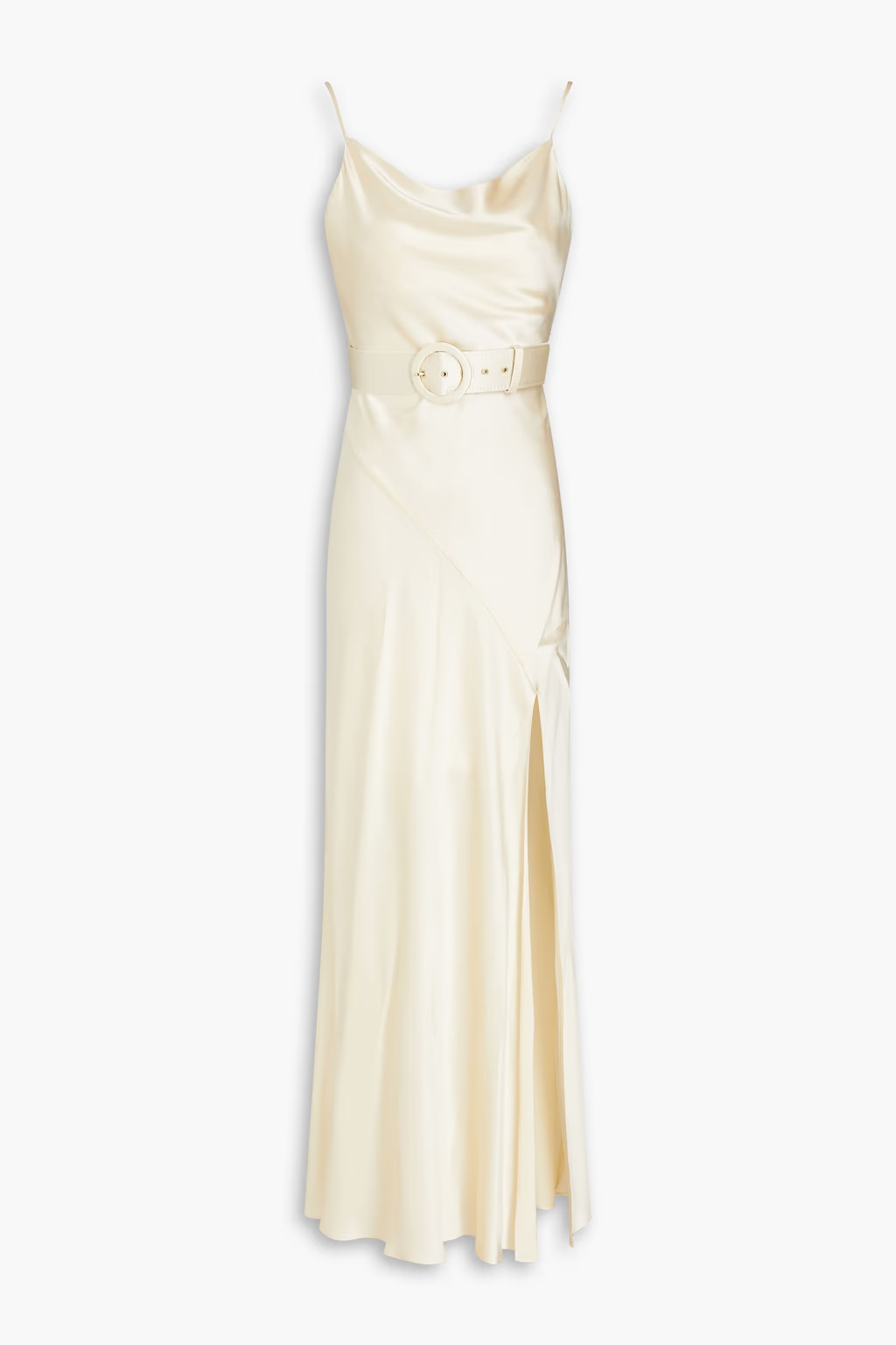 Simone draped belted silk-satin gown | The Outnet (UK and Europe)