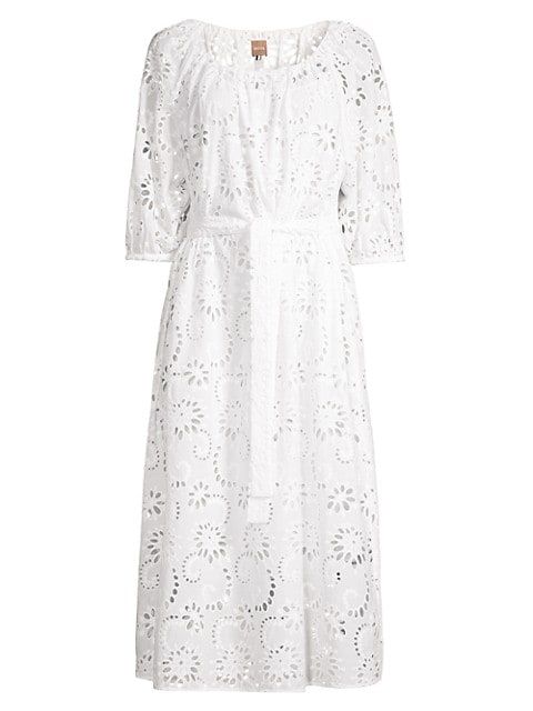 Dolara Embroidered Midi-Dress | Saks Fifth Avenue
