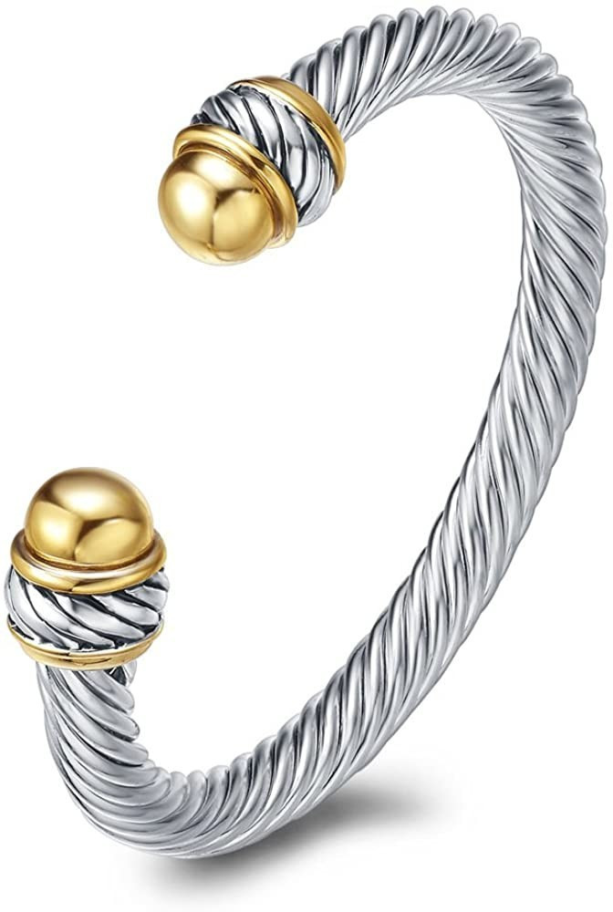 David Yurman Designer Dupe Wire Cable Bangle  | Amazon (US)