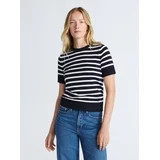 Free Assembly Women's and Women's Plus Cozy Yarn Shrunken Sweater Tee with Short Sleeves, Lightwe... | Walmart (US)