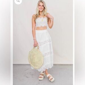 Lucy Paris White Eyelet Two-Piece Set | Poshmark