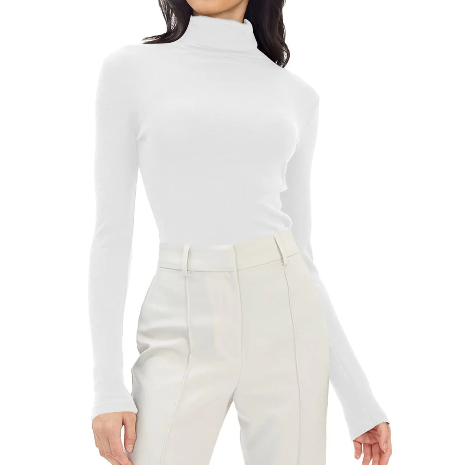 White Fitted Graphic Tees for Women, Long Sleeve Women'S Blouses, Polyester Shirts for Plus Size ... | Walmart (US)