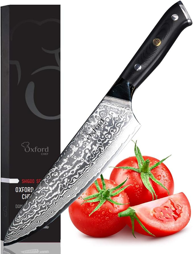 Chefs Knife 8 inch Best Damascus- Japanese- VG10 Super Steel 67 Layer High Carbon Stainless Steel... | Amazon (US)