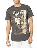 FEA Men's Nirvana Brick Wall Band Photo T-Shirt, Charcoal, Large | Amazon (US)