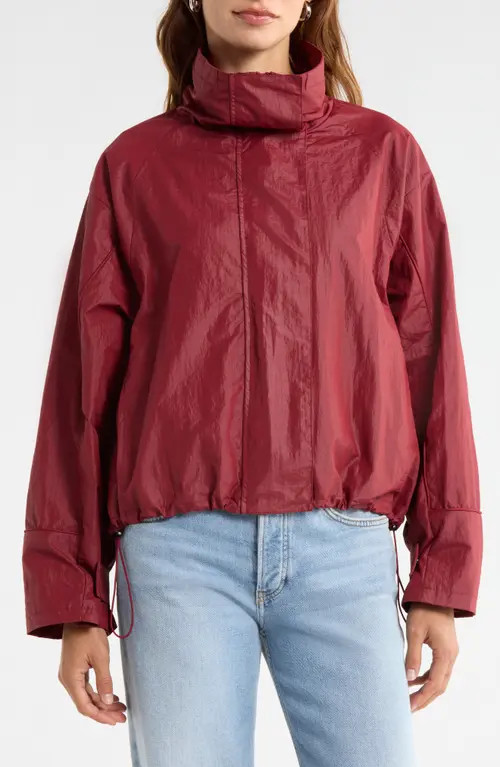 LIONESS Shoreline Windbreaker Jacket in Cherry at Nordstrom, Size Medium | Nordstrom