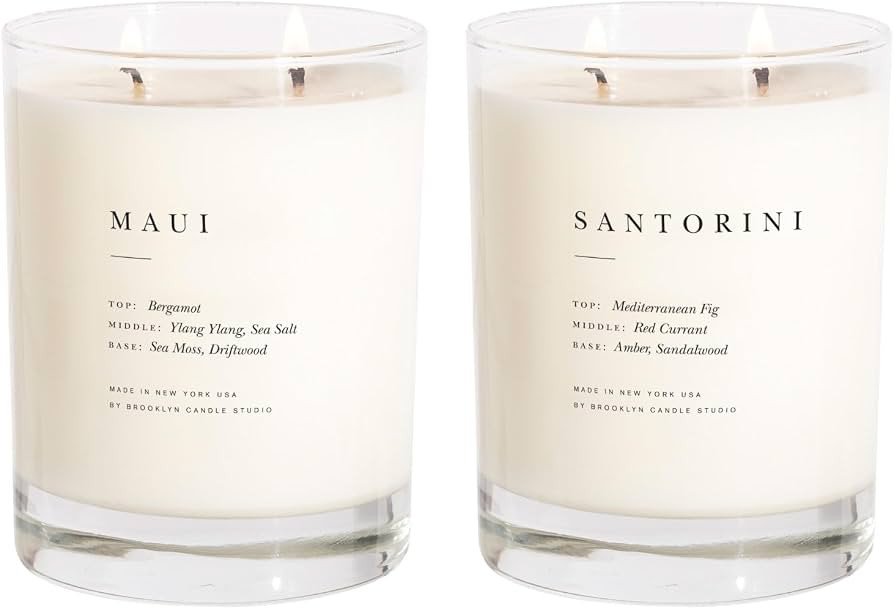 Brooklyn Candle Studio Maui and Santorini Escapist Candle Bundle | Amazon (US)